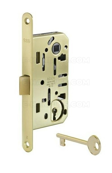 Zamek AGB Mediana EVOLUTION na klucz 90/50 mosiądz mat F18 B011015023, symbol B011015023